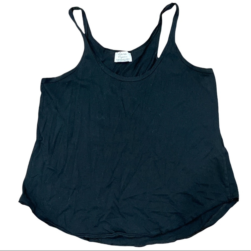 Zara Trafaluc Black Crop Tank Top S